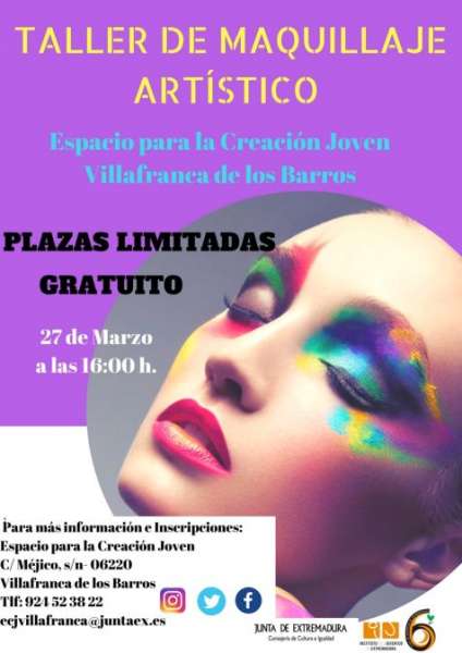 IJEX - Instituto de la Juventud - Taller de maquillaje artístico en ECJ de  Villafranca de los Barros